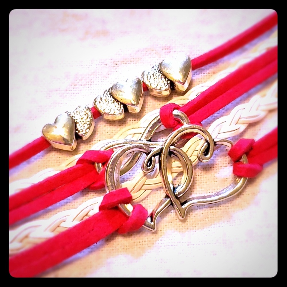 Hot Pink Leather Bracelet